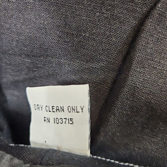 Larry Levine Sport Capri Sz 8 black lace insert lined linen rayon - Picture 8 of 10